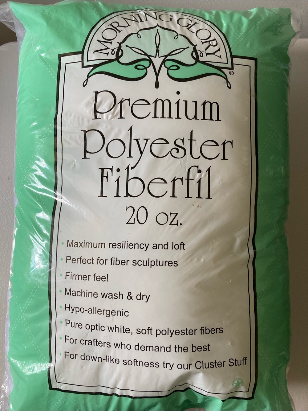 Morning Glory Premium Polyester Fiberfil Polyester Fiberfill Stuffing 20 oz